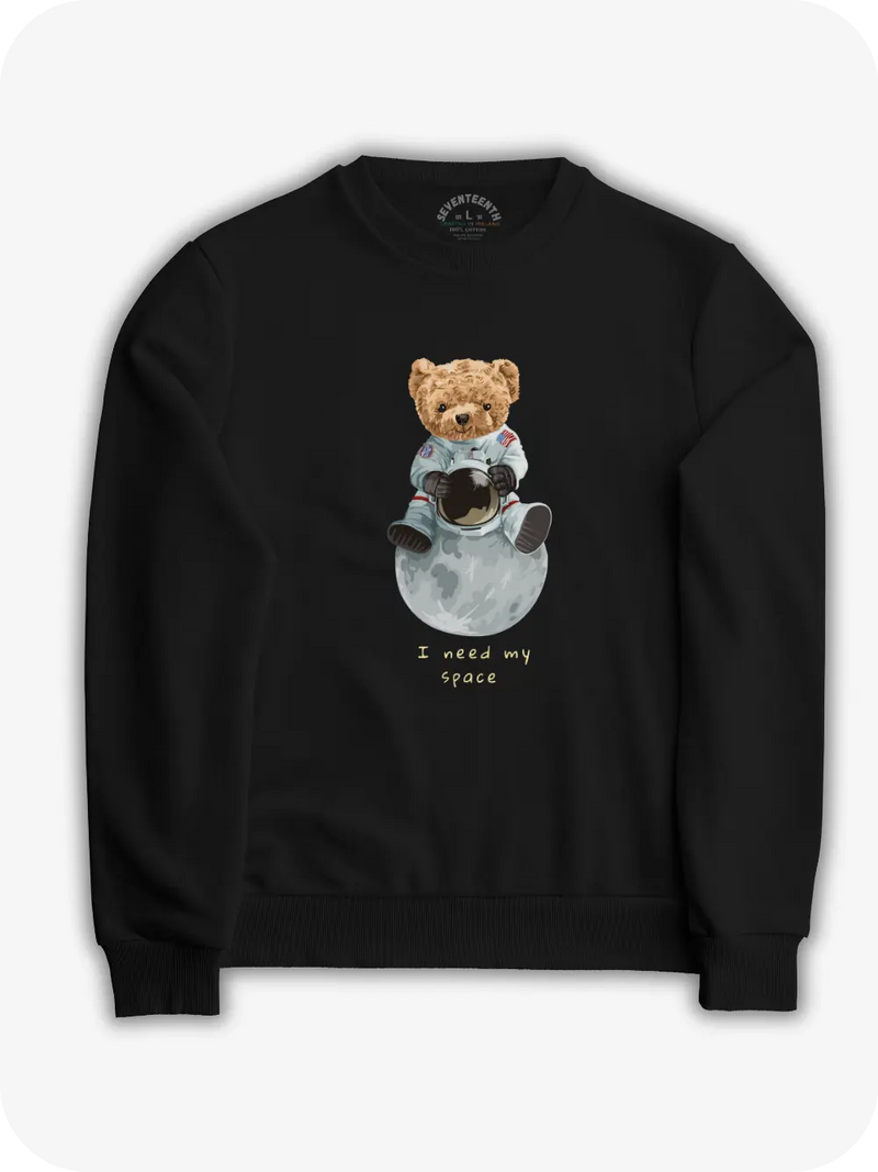 "I Need My Space" Black Sweatshirt