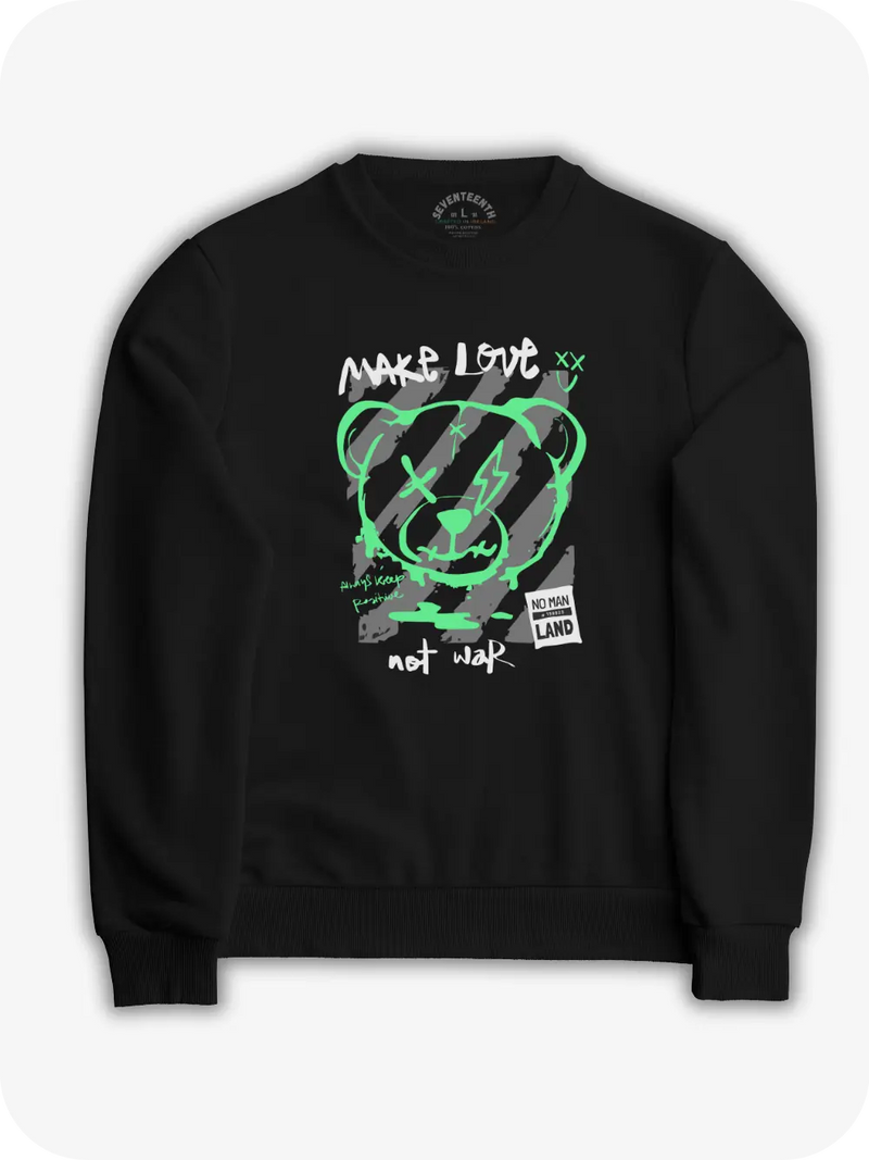 "Make Love Not War" Black Sweatshirt